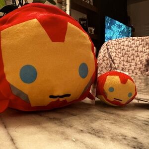 Disney Tsum Tsum: Iron Man - Medium (8”) + Mini (2.5”) Plushies